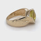 14K Yellow Gold Peridot Ring; 4.9DWT; Size 7; 7.6g