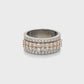 10K White Gold Diamond Lady's Fashion Ring; Size 10