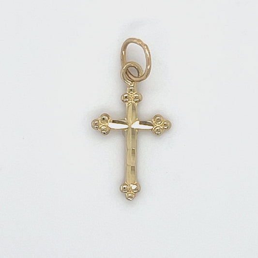 14K Yellow Gold Cross Pendant
