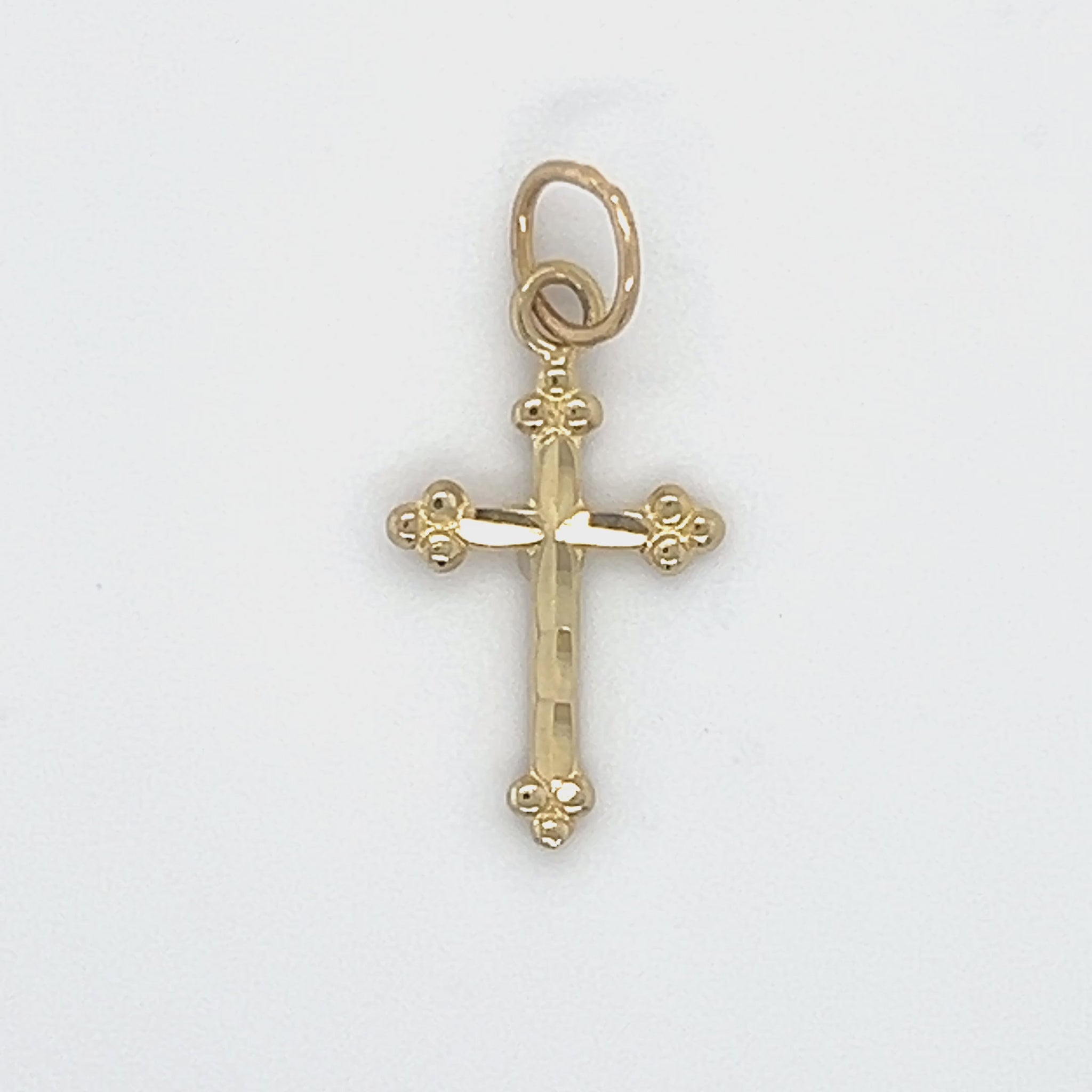 14K Yellow Gold Cross Pendant