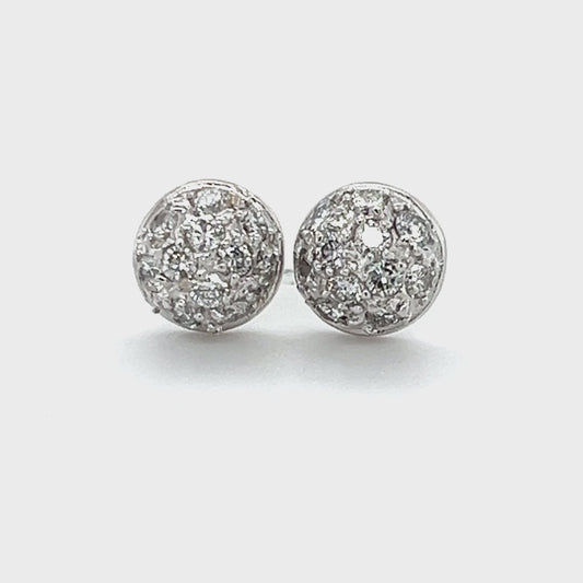 14K White Gold Diamond Stud Earrings; 0.25CTW; 2.5g