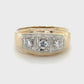 14K Two-Tone Gold Diamond Gentleman's Ring; 0.38CTW; 7.6g; Size 10
