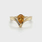 14K Yellow Gold Citrine & Diamond Accent Lady's Ring; 2.4DWT; Size 7