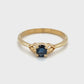 14K Yellow Gold Sapphire Ring; Size 6.5