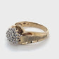 10K Yellow Gold Diamond Lady's Fashion Ring; 2.4DWT: Size 6.5