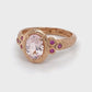 14K Rose Gold Morganite Ring; Size 5.5; 2.6g