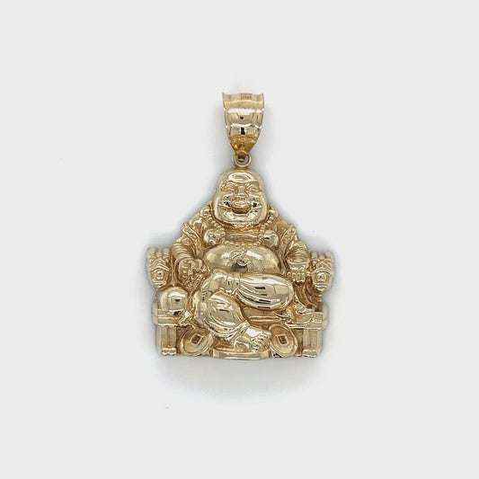 10K Yellow Gold Buddha Pendant