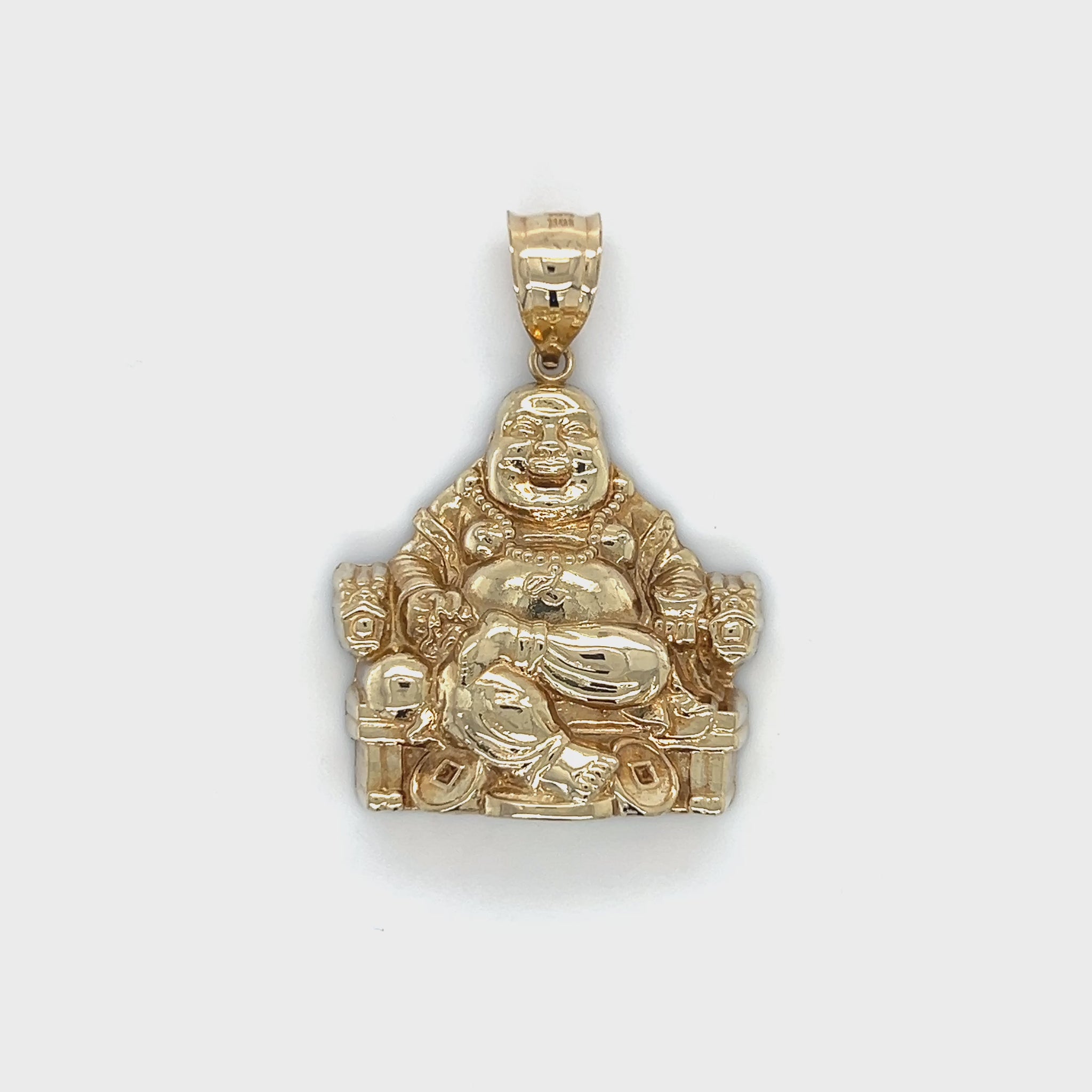 10K Yellow Gold Buddha Pendant