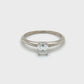 14K White Gold Diamond Lady's Solitaire Ring; Size 8