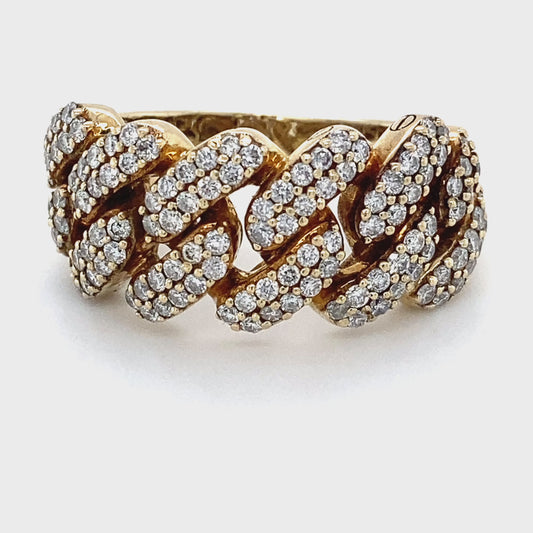 10K Yellow Gold Diamond Gentleman's Ring; 6.7DWT; Size 11