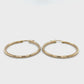10K Yellow Gold Hoop Earrings; 1.4DWT; 2.2g