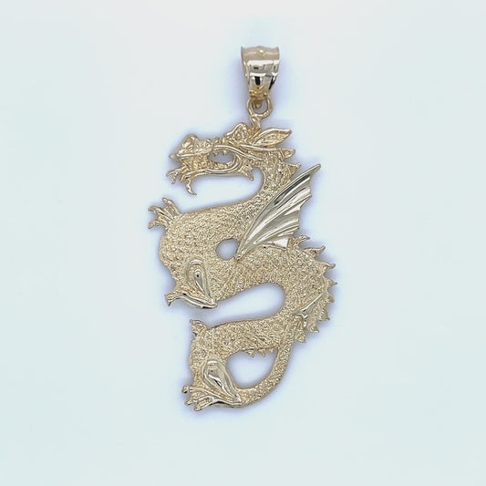 10K Yellow Gold Dragon Pendant
