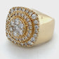 14K Yellow Gold Diamond Gentleman's Ring; 8.9DWT; Size 8