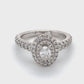 14K White Gold Diamond Ring; Vera Wang; 0.65CTW; Size 5