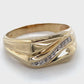 10K Yellow Gold Diamond Gentleman's Ring; 2.8DWT; Size 12.5