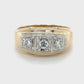 14K Two-Tone Gold Diamond Gentleman's Ring; 0.38CTW; 7.6g; Size 10