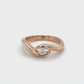 14K Rose Gold Diamond Lady's Fashion Ring; Size 6 Video