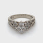 10K White Gold Diamond Ring; 0.51CTW; Size 4.5; 4.5g