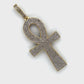 10K Yellow Gold Diamond Ankh Pendant; 1.0CTW; 15.7g