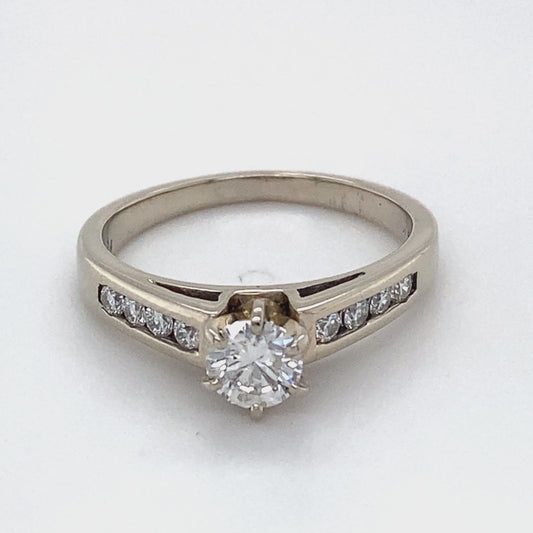 14K Yellow Gold Diamond Ring; 0.75CTW; Size 7; 3.3g