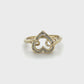 10K Yellow Gold Diamond Lady's Fashion Heart Ring