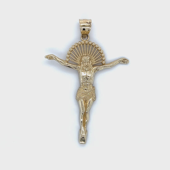 10K Yellow Gold Jesus Pendant