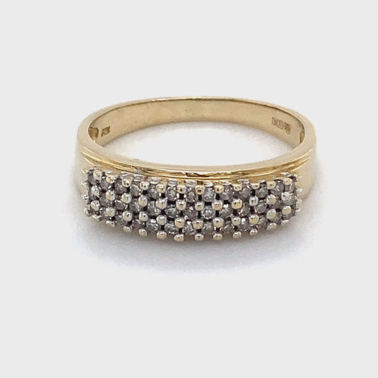 14K Yellow Gold & Diamond Gentleman's Ring; 2.1DWT; Size 7