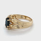 14K Yellow Gold Diamond & Sapphire Lady's Ring; 3.0DWT; Size 5.5