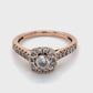 10K Rose Gold Diamond Lady's Ring; 1.9DWT; Size 7