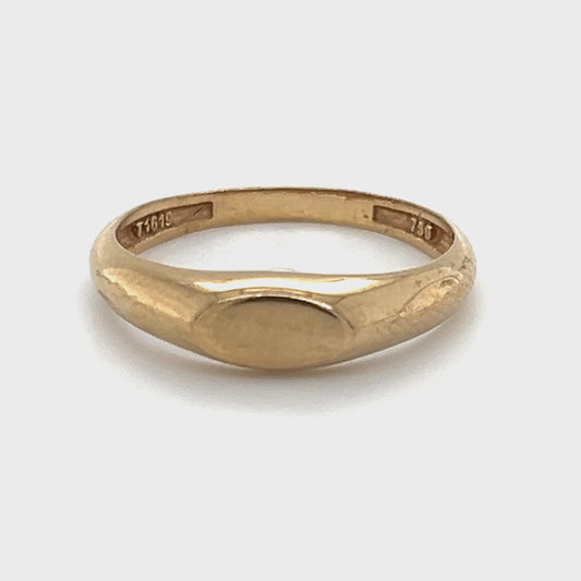 18K Yellow Gold Ring; 1.5DWT; 2.4g; Size 7.5