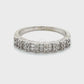 14K White Gold Diamond Lady's Wedding Band; 0.20 CTW; 2.4g; Size 7