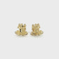 14K Yellow Gold Frog Stud Earrings; 0.9g