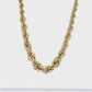 10K Yellow Gold 18" Graduated Rope Chain; 5.3g