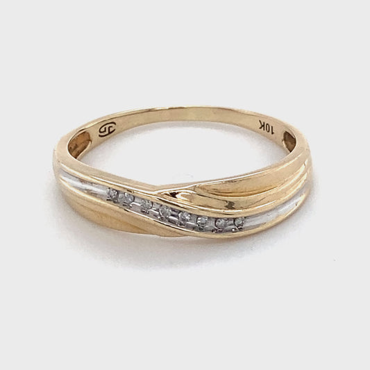 10K Yellow Gold Diamond Unisex Ring; 1.7DWT; Size 11.5