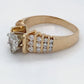 14K Yellow Gold Diamond Ring; 1.44CTW; Size:9.5; 6.9g