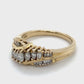 14K Yellow Gold Diamond Lady's Fashion Ring; 2.8DWT: Size 7