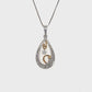 14K Two-Tone Gold Diamond Pendant on 18" Chain Necklace