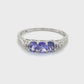 10K White Gold Amethyst Lady's Ring; 1.4g; Size 7