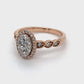10K Rose Gold Halo Diamond Ring; 0.40CTW; Size 5; 2.9g