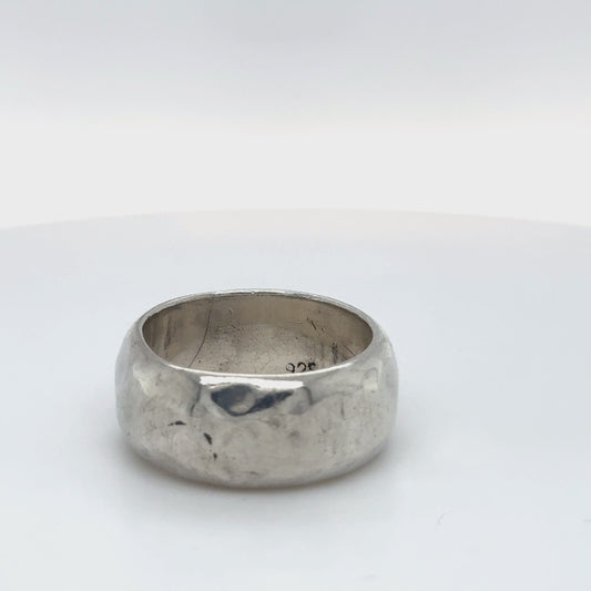 925 Thick Sterling Silver Band Ring; Size 8; 5.9g