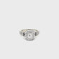 14K White Gold Diamond 1.22ctw Halo Engagement Ring