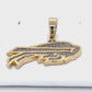 10K Yellow Gold Diamond NFL Buffalo Bills Spinner Pendant; 3.5DWT