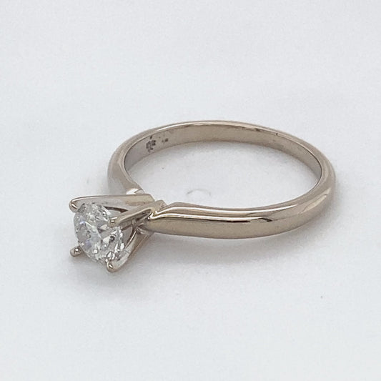 14K White Gold Diamond Solitaire Ring; 0.45CTW; Size 4.5; 1.3DWT
