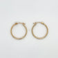 14K Yellow Gold Hoop Earrings; 0.6g