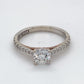 14K White Gold Diamond Ring; 1.08CTW; Size 6; 2.6g