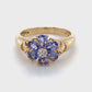 14K Yellow Gold Amethyst & Diamond Ring; 2.1DWT; Size 6