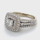 14K White Gold Leo Diamond Lady's Ring; 4.4DWT; Size 6.5