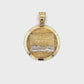 10K Two-Tone Gold Last Supper Round Pendant; 1.2DWT; 1.8g