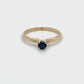 14K White Gold Sapphire Lady's Fashion Ring; 1.1DWT, Size 6