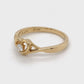 18K Yellow Gold Diamond Heart Ring; 0.08CTW; 1.9DWT; Size 7.5